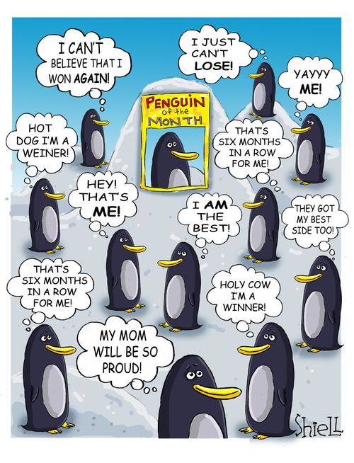Penguin of the Month.
