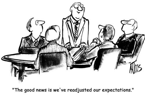 'The good news is we've readjusted our expectations.'