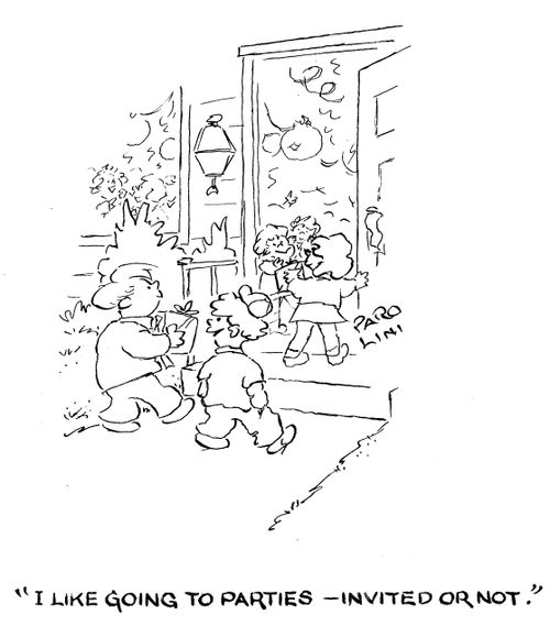 'I like going to parties - invited or not.'
