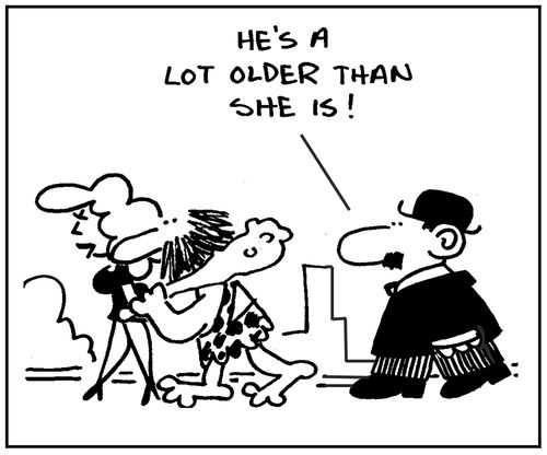 'He's a lot older than she is.'