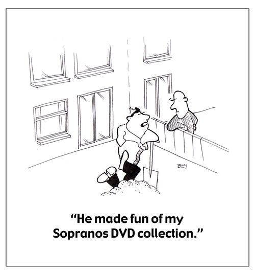 "He made fun of my Sopranos DVD collection."
