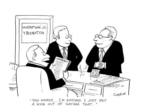 "Too wordy...I'm kidding.  I just get a kick out of saying that."