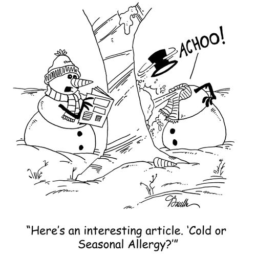 'Here's an interesting article. 'Cold or Seasonal Allergy?''