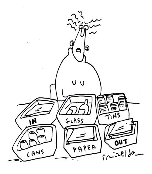 Recycling Trays.