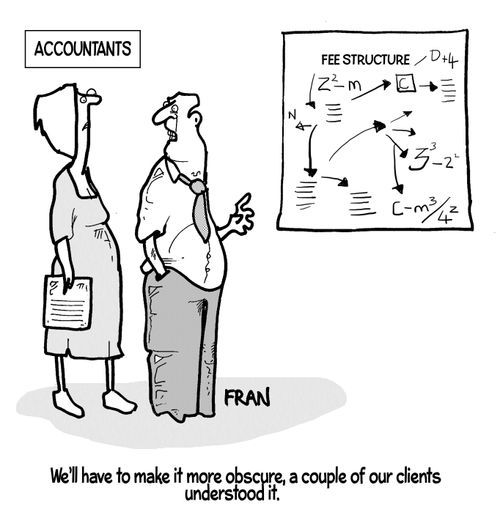 'We'll have to make it more obscure, a couple of our clients understood it.'