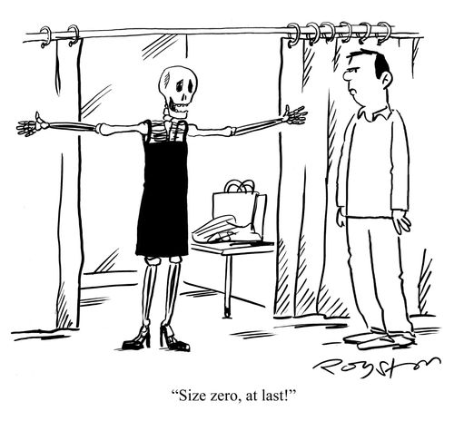 'Size zero, at last!'