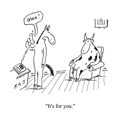 'It's for you.'