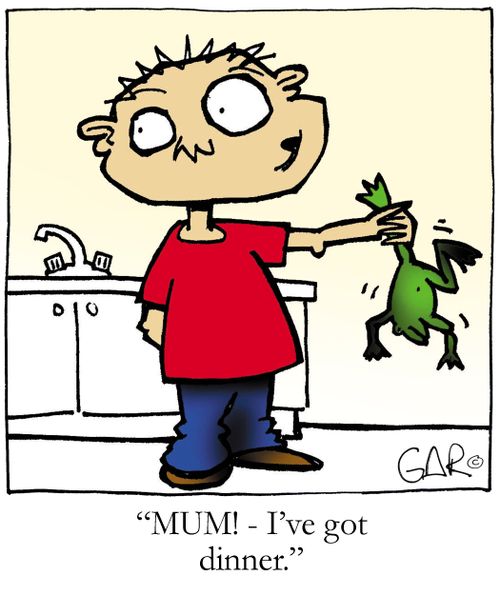 MUM! I've got dinner!