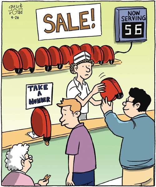 Take a number sale.