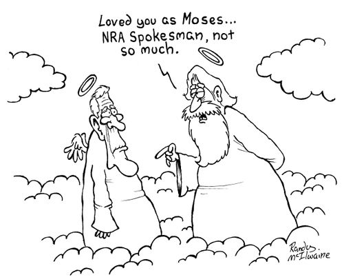 'Loved you as Moses... NRA Spokesman, not so much.'