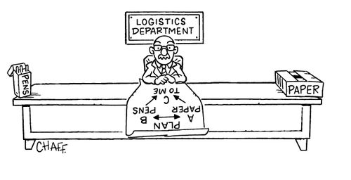 Logistics department plans.