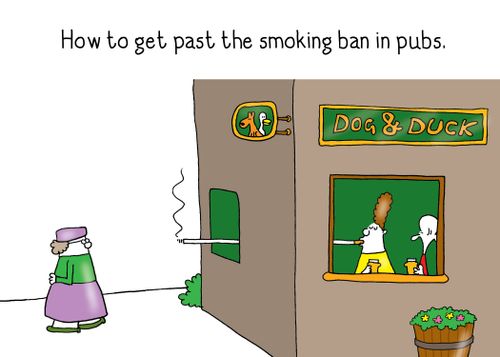 How to get past the smoking ban in pubs.