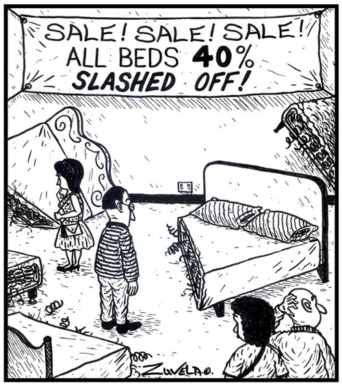 Sale! Sale! Sale! All beds 40% slashed off.
