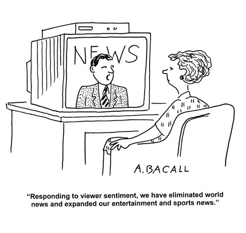 'Responding to viewer sentiment, we have eliminated world news and   expanded our entertainment and sports news.'
