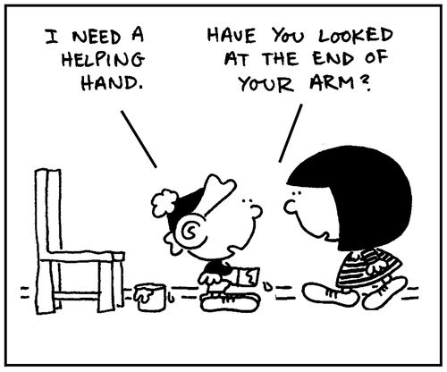 'I need a helping hand.'