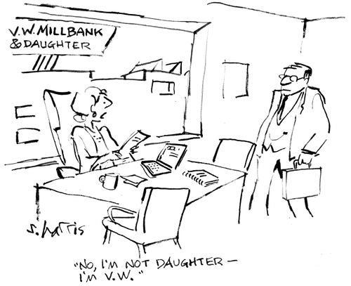 "No, I'm not daughter - I'm V.W."
