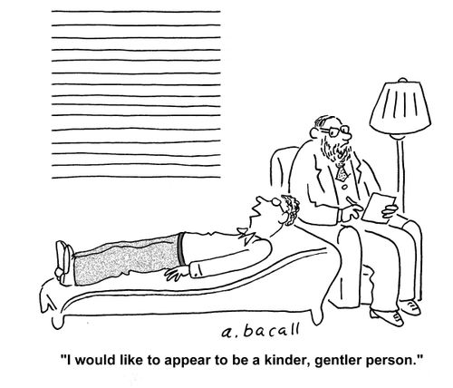 'I would like to appear to be a kinder, gentler person.'