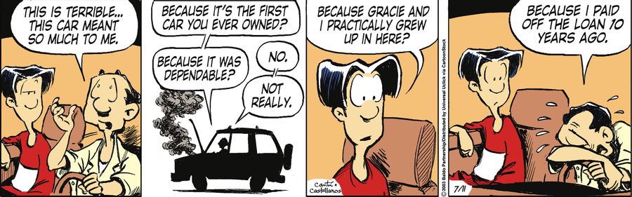 "This is terrible... This car meant so much to me."