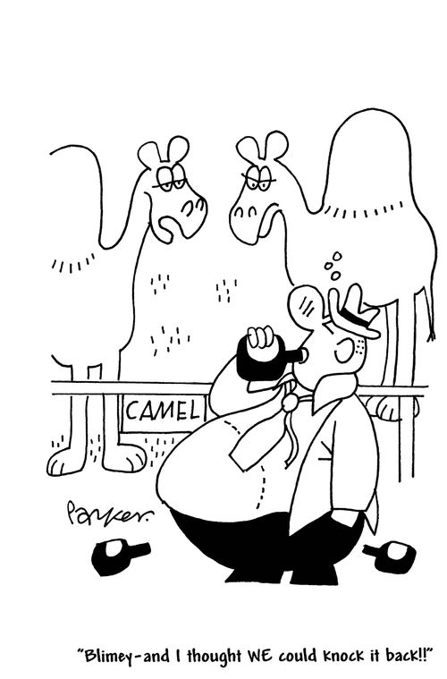 'Blimey - and I thought we could knock it back!'