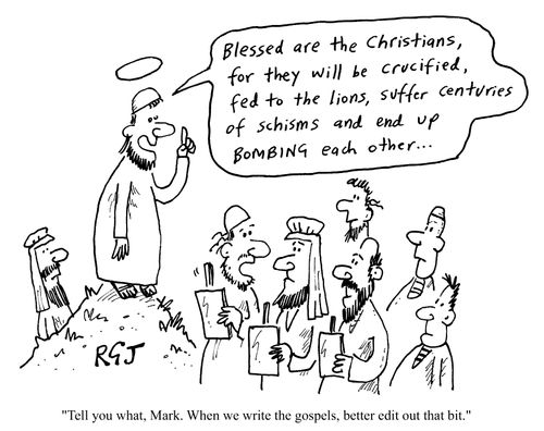 "Tell you what, Mark, when we write the gospels, better edit out that bit."