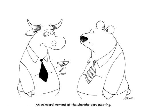 An awkward moment at the shareholders meeting.