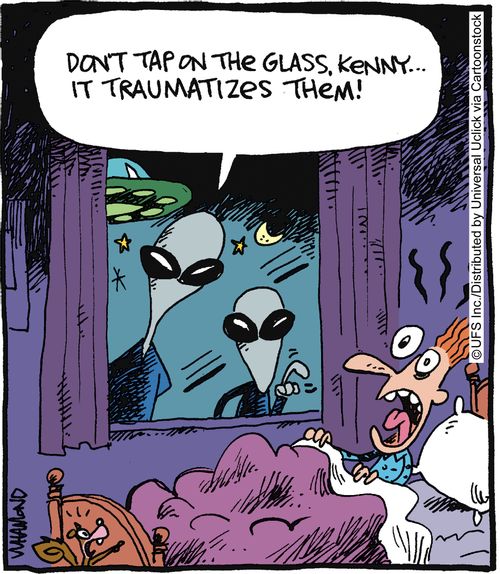 'Don't tap on the glass, Kenny... it traumatizes them!'