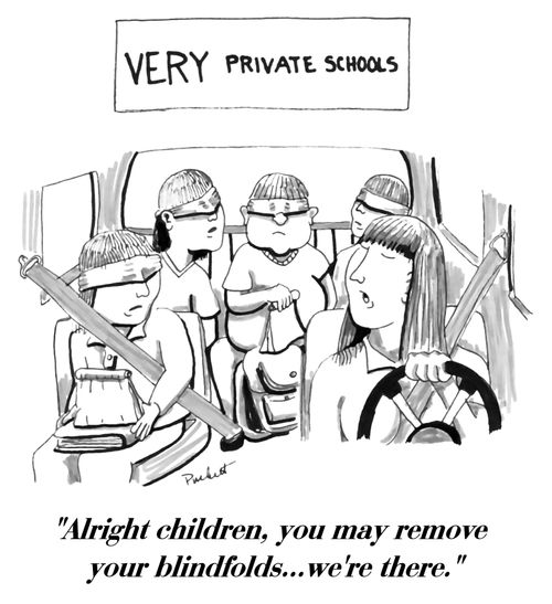 'Alright children, you may remove your blindfolds...we're there.'