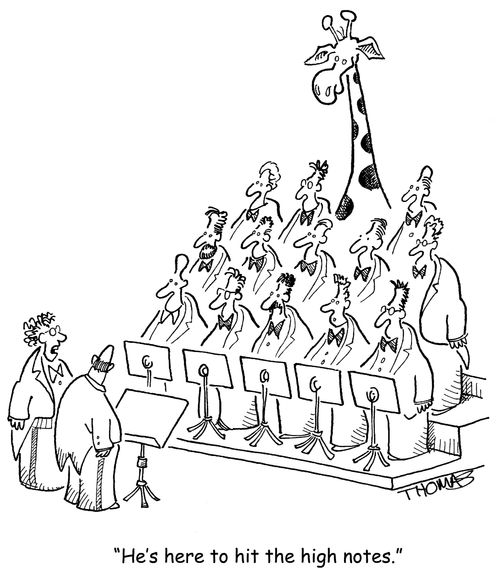 'He's here to hit the high notes.'
