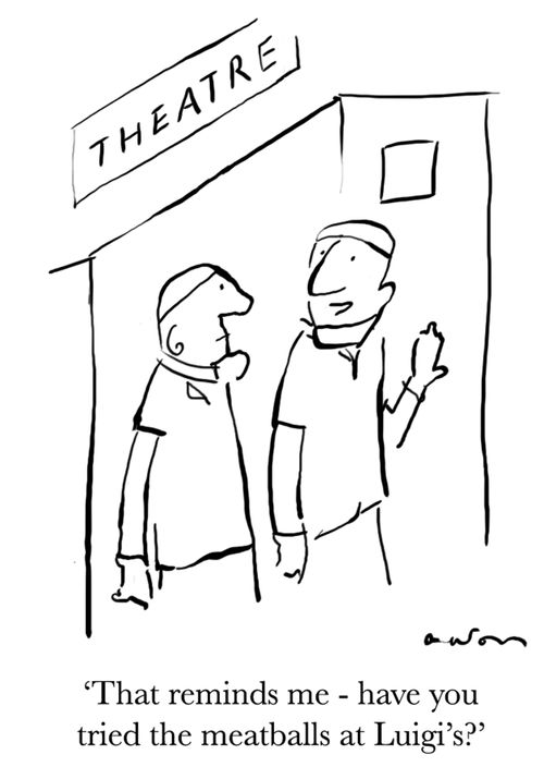'That reminds me - have you tried the meatballs at Luigi's?'