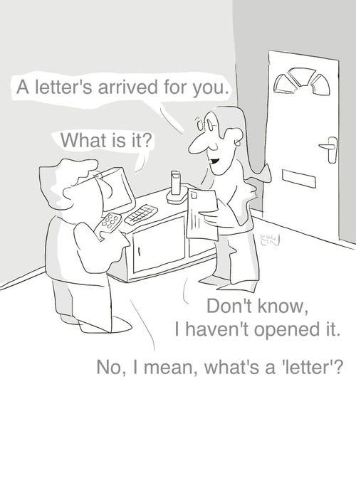 'No, I mean, what's a 'letter'?'