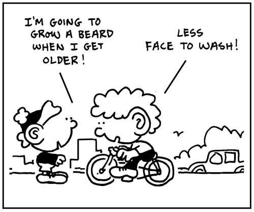 'I'm going to grow a beard when I get older.'