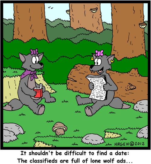 'It shouldn't be difficult to find a date: The classifieds are full of lone wolf ads...'