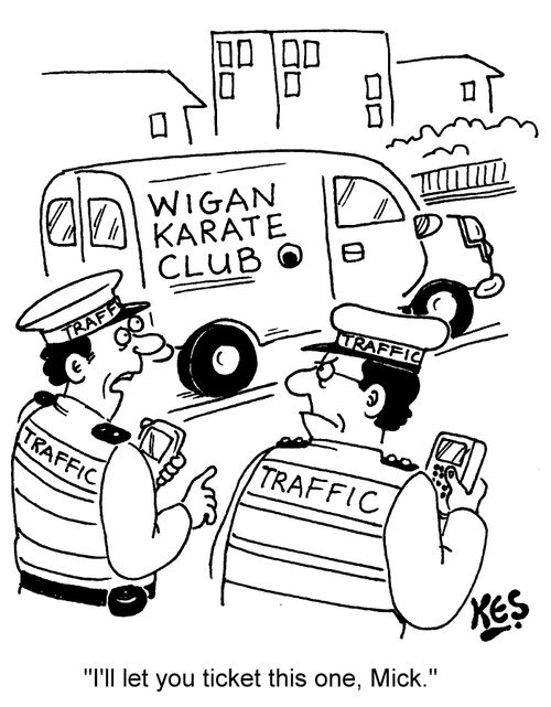 "I'll let you ticket this one, Mick."