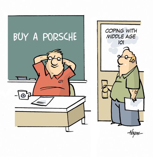Coping with middle age.