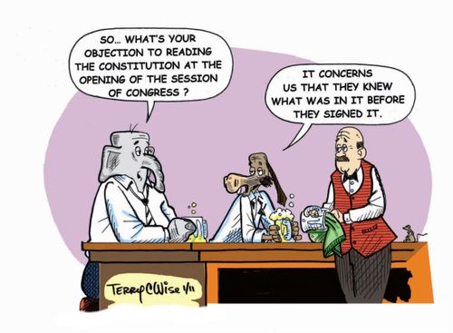 "So...what's your objection to reading the constitution at the opening of the session of Congress?"