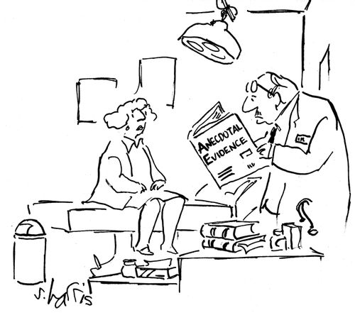 Doctor reads 'Anecdotal Evidence'