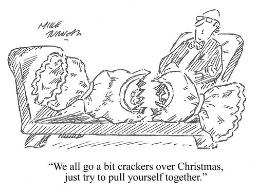 "We all go a bit crackers over Christmas, just try to pull yourself together."