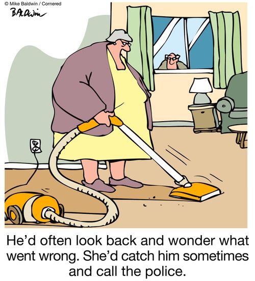 He'd often look back and wonder what went wrong. She'd catch him sometimes and call the police.