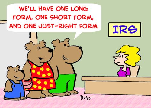 IRS 'We'll have one long form, one short form, and one just-right form.'