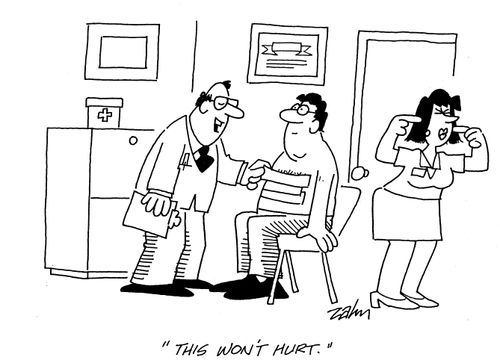 'This won't hurt.'