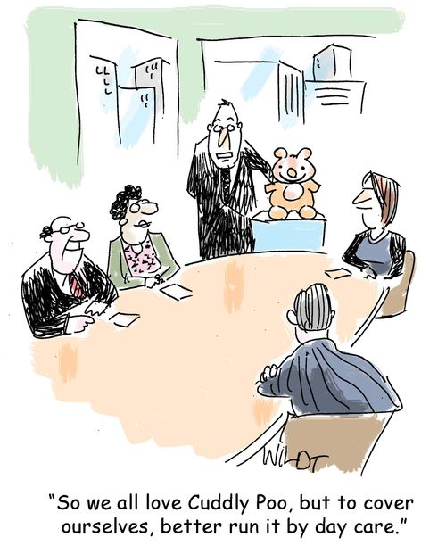 "So we all love Cuddly Poo, but to cover  ourselves, better run it by day care."