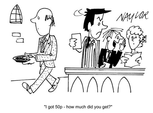 'I got 50p - how much did you get?'