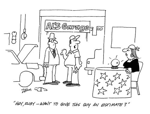 'Hey, Ruby, want to give this guy an estimate?'