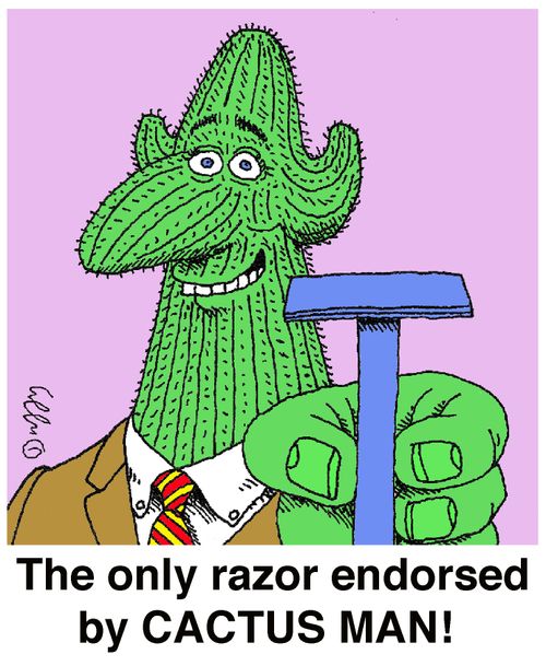 The only razor endorsed by CACTUS MAN!