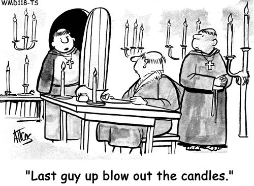'Last guy up blow out the candles.'