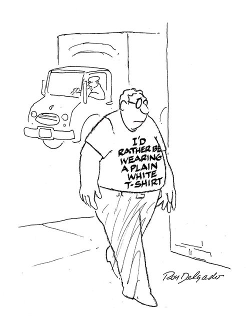 'I'd rather be wearing a plain white t-shirt.'