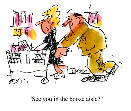 'See you in the booze aisle?'
