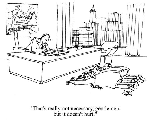 'That's really not necessary, gentlemen, but it doesn't hurt.'