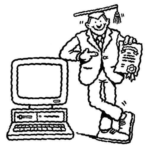 Computer degree.