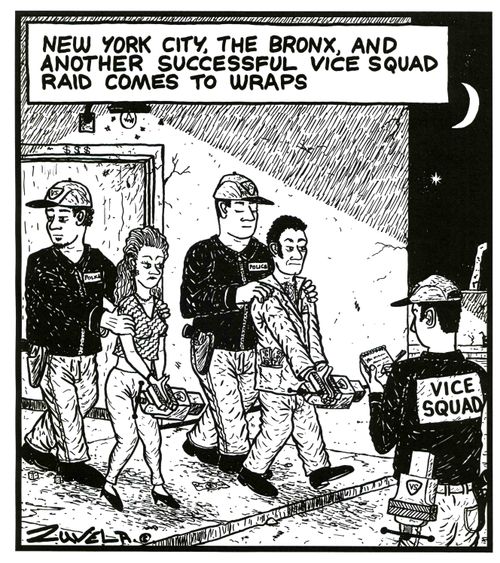 New York City, the Bronx, and another successful Vice Squad raid comes to wraps (real vices used for arresting criminals). 